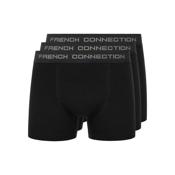 French Connection Mens FC1 Boxer Shorts (Pack of 3) / Black - Picture 1 of 3